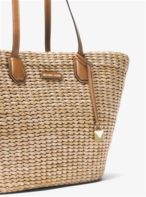 michael michael kors malibu geldbörse|Malibu Woven Straw Tote Bag .